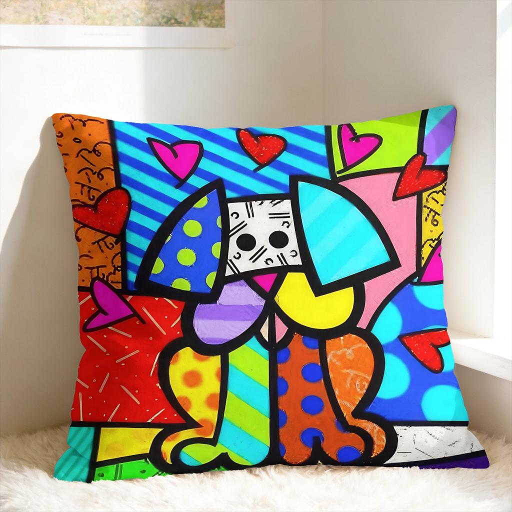 B-BrittoES Happy Art Pillow Case Custom Pillow Cover For Wedding Party Home Decor Novelty Pillowcases