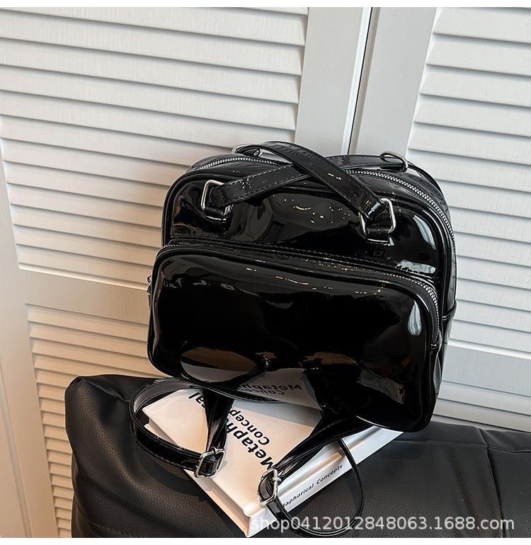 

Large capacity high-end backpack bag women s 2025 autumn new casual versatile shoulder bag commuter messenger bag чёрный