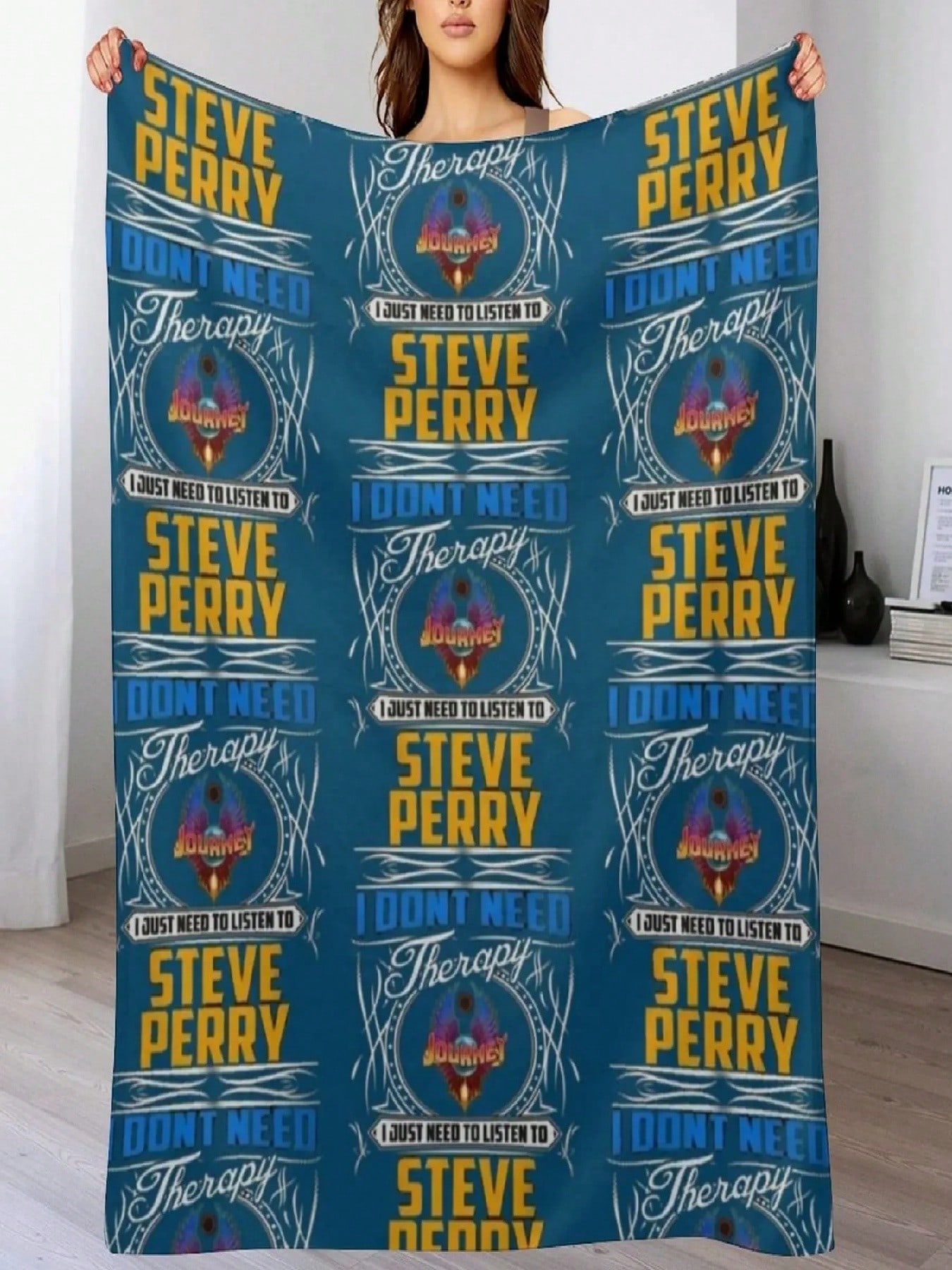 Steve Perry 1977-1998 Throw Blanket Blankets Ands Thin Soft Plaid Flannel Fabric Blankets 75X95CM