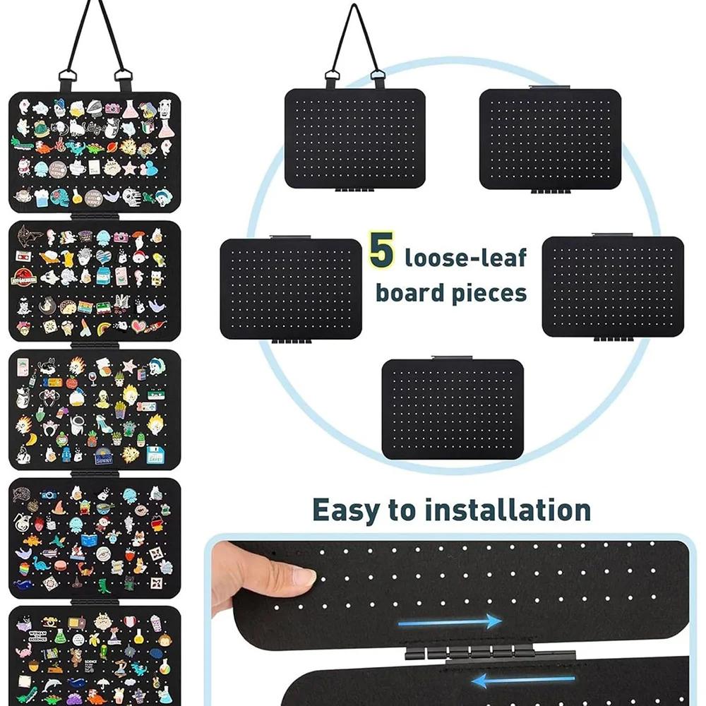 Hängende Emaille Anstecknadel Display Paneele Filz Abzeichen Button Brosche Aufbewahrungshalter Schmuck Halskette Präsentationsständer Ohrring Organizer