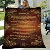 1pc Psalm 23 Flannel Throw Blanket Soft, Warm, All-Season Religious Gift with Inspirational Scripture