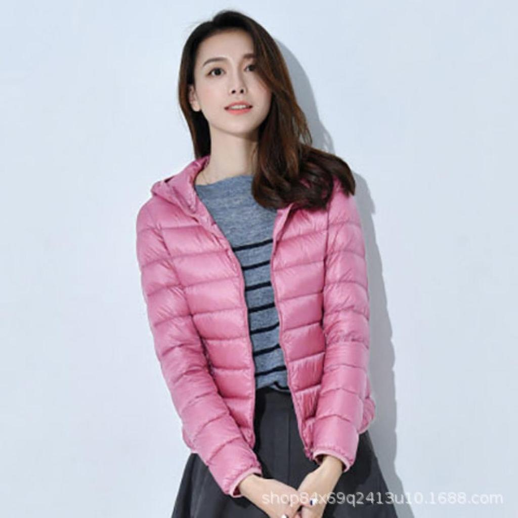 Novo Casaco Curto Acolchoado de Algodão para Mulher, Leve, Grosso, Quente, Ajuste Slim, Versão Coreana, Moda, Seda e Algodão, Sem Saco de Armazenamento