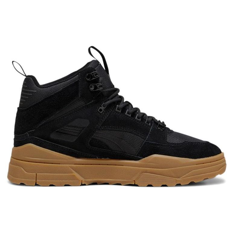 Puma Slipstream Comfortable Versatile Shock Absorbing Durable High-Top Sneakers Unisex Sneakers Black 393272-01