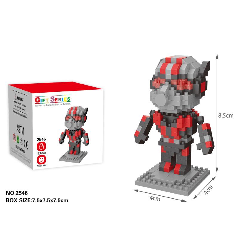 Klassische Film Actionfigur Bausteine Spielzeug Batman Iron Man Spiderman Mini Steine Kleine Partikel Zusammengebaute Baustein Sets