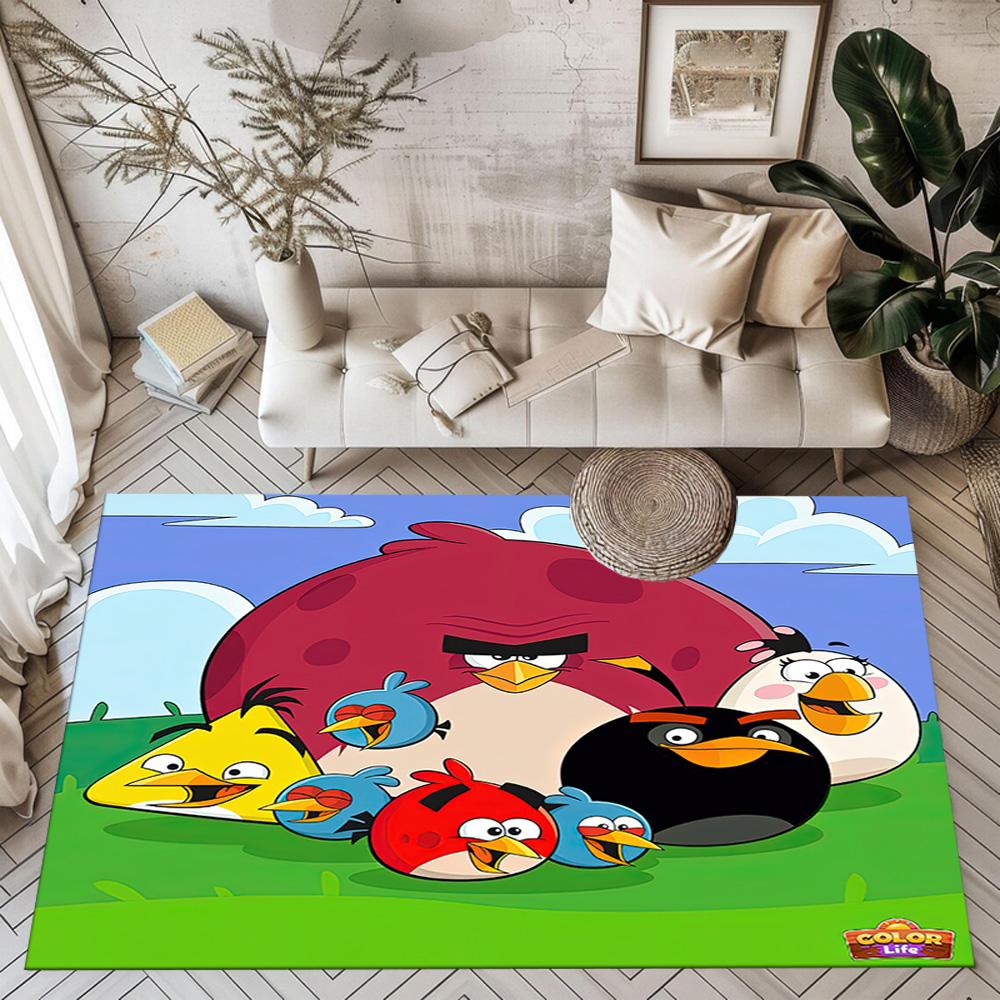 Angry Birds Adventure Square Rugs Are a Great Choice for Living Rooms, Bedrooms, Home Décor, and As Gifts.