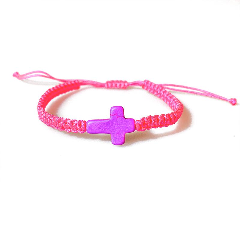 Turquoise Cross Handmade Adjustable Unisex Bracelet/Anklet