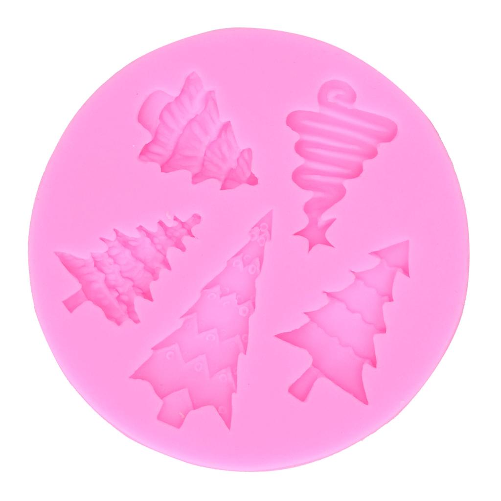 Christmas Tree Mold Silicone Fondant Chocolate   Baking Mold for Bakery Home Kitchen