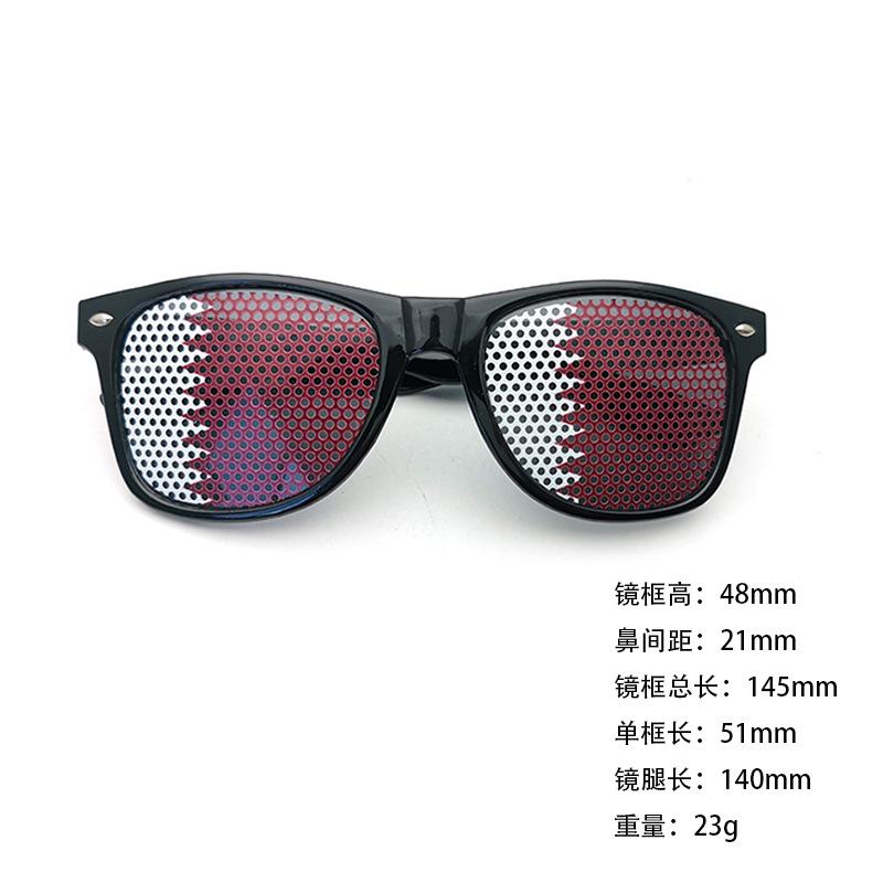 World Cup sunglasses football flag pinhole sticker 2140 printed logo independence day printed rice nail sunglasses