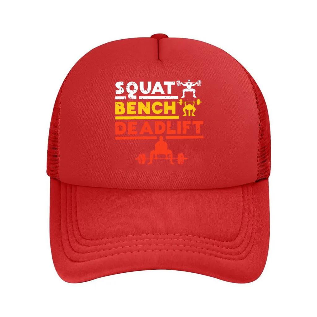 Bench Deadlift Powerlifting Barbell Lifter Vintage Graphic Mesh Baseball Cap For Womens Unisex FeUnisex Beach Dad Hat Hip Hop