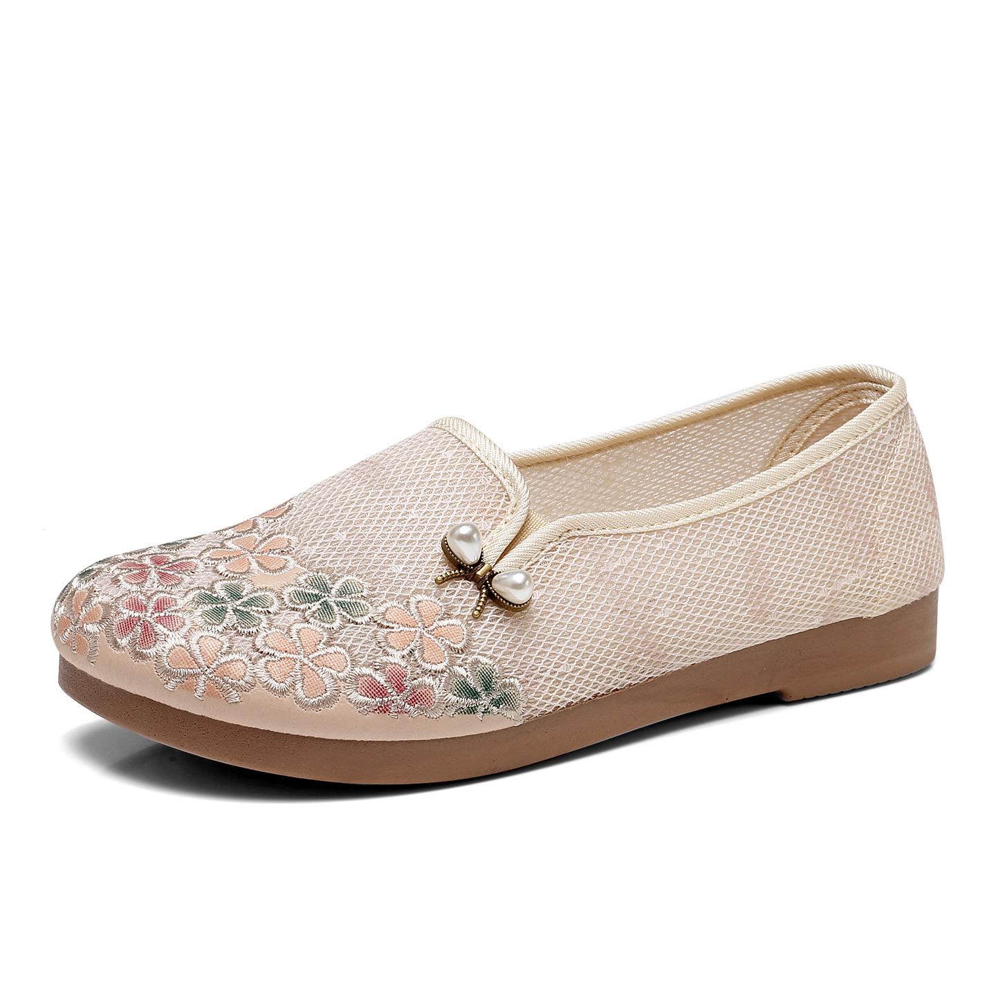

Middle-aged and Elderly Women s Summer Round-toe Soft-soled Comfortable Lightweight Single Shoes Fashionable Versatile, Non-slip and Wear-resistant 41 бежевий