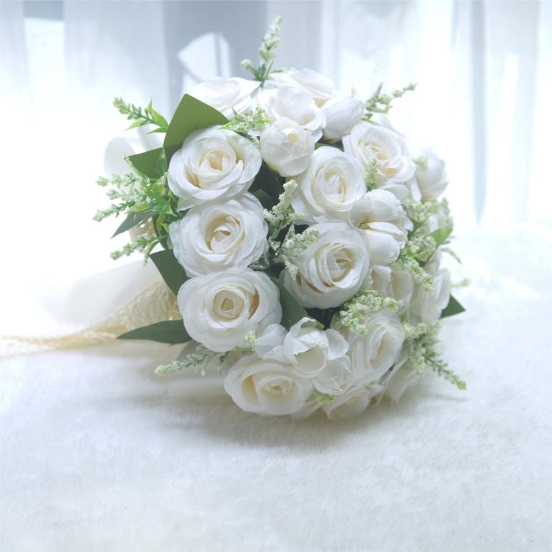 Life Like Artificial Flower Bridal Bouquet For Wedding Photography Silk Flower Arrangement Ceremony Bride Accessory