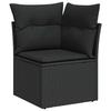 VidaXL Salon de jardin 8 pcs avec coussins noir résine tressée 3266755