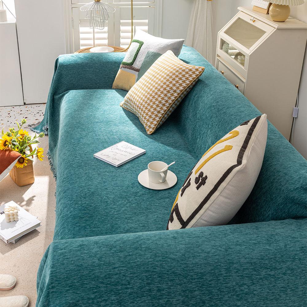 European-Style Sofa Cushion Cover All-Inclusive Sofa Cushion American Four Seasons Universal Modern Simple Chenille Sofa Towel Full Covered
