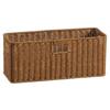 Narrow Wicker Basket Home Office Organizer, HandWoven PE Rattan Beside Sofa Storage, Apartment