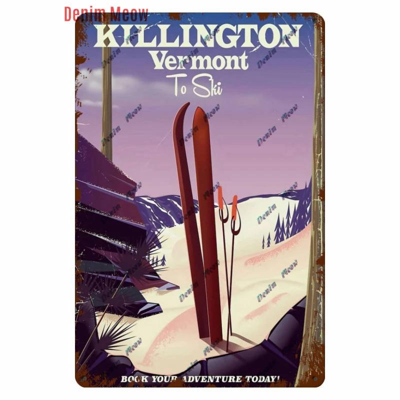 Vintage Ski Patrol Metal Poster, Retro Apres Skiing Tin Sign, Outdoor Winter Sports, Ski Team Printing Decoration, Plates, WY262