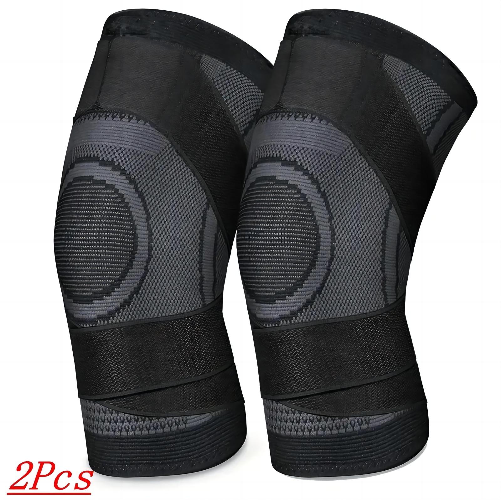 

2 шт., подтяжки для фитнеса, бега, езды на велосипеде, подтяжки, эластичные нейлоновые спортивные компрессионные наколенники, рукава для баскетбола, волейбола XXXL