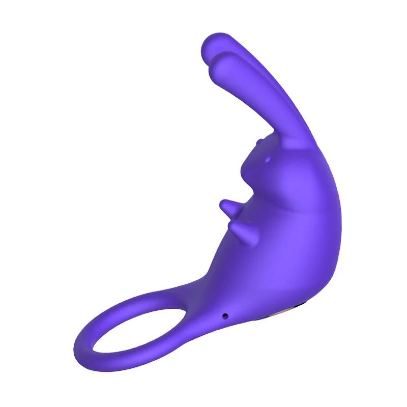 Penis Vibration Ring Delayed Ejaculation Rabbit Vibrator Stimulator Women Clitoris Massage For Adult Men Sex Toys