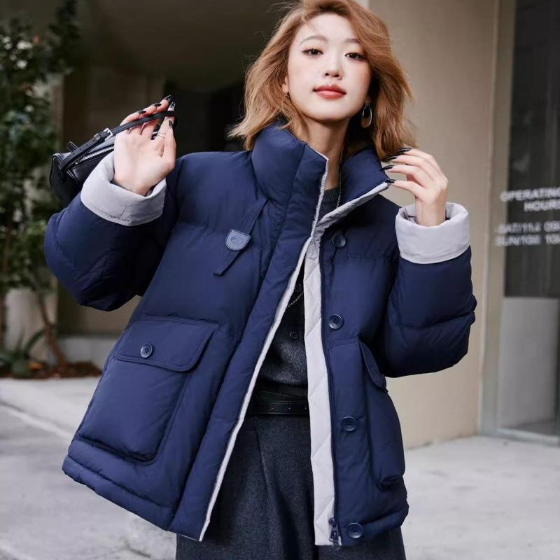 Winter Neu Lässig Vielseitig Damen Kurzer Baumwollmantel Damen Locker Verdickt Jacke