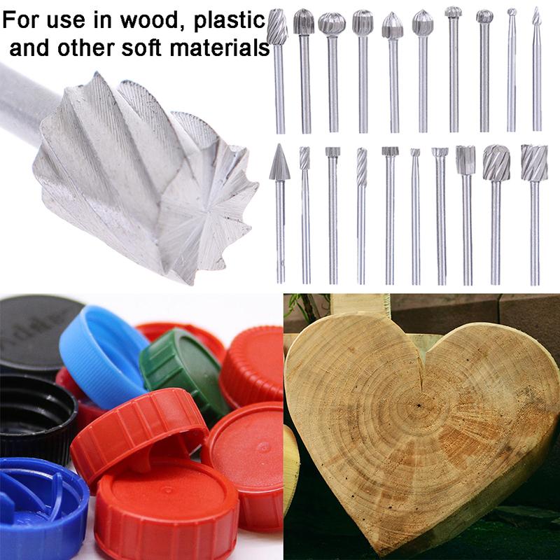 20 szt. Zestaw trzpieni obrotowych z węglika wolframu do szlifierki ciśnieniowej 3 * 40 mm