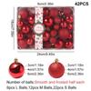 42Pcs Colorful Christmas Balls Set 3/4/5cm Xmas Tree Pendants  Happy New Year Decoration