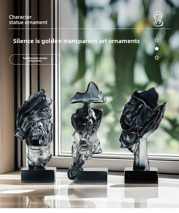 Modern Abstract Wine & TV Cabinet Decoration - Light Luxury for Living Room, Porch, or Office - Free Shipping