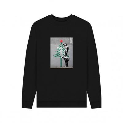 Apoh Unisex Adult Banksy Christmas Tree Sweatshirt