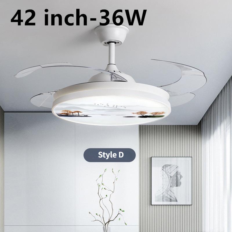 

Интеллектуальный потолочный вентилятор с регулируемой частотой и подсветкой, невидимый бесшумный вентилятор для спальни, простые потолочные вентиляторы с дистанционным управлением D