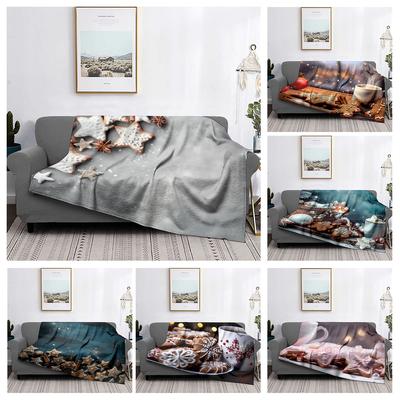 Home Decoration Plush Throw Sofa Blanket Bedspread Bed Fluffy Soft Blankets Decor Plaid Modern Halloween Merry Christmas Winter