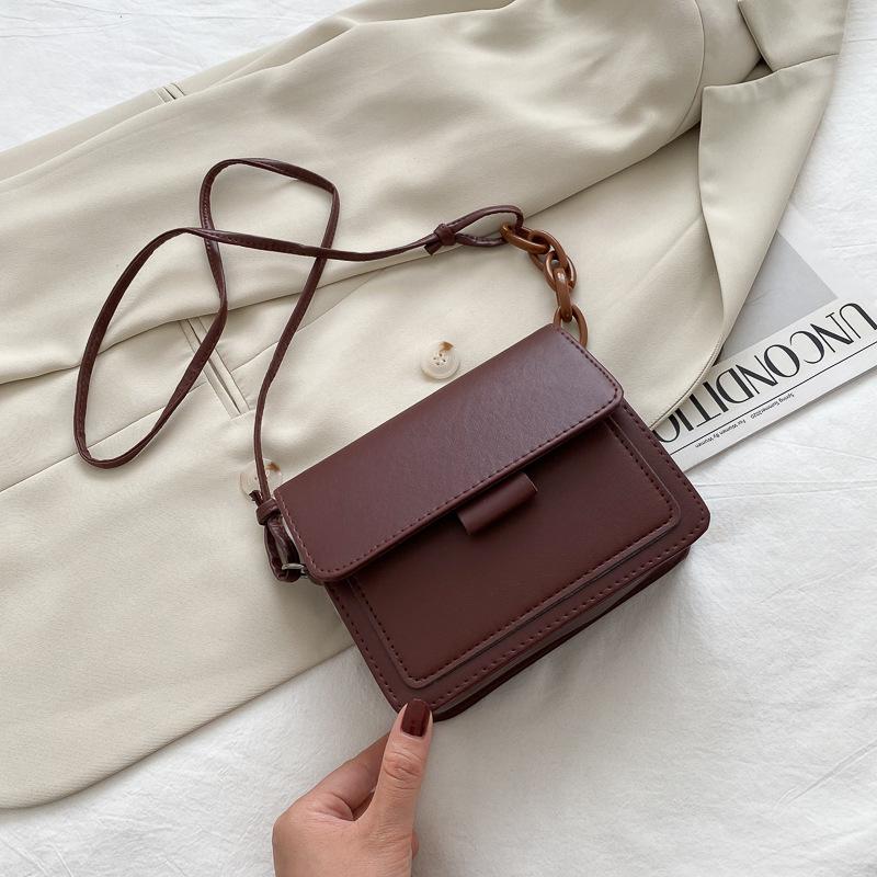 Casual Versatile Fashion Small Square Bag Vintage One Shoulder Crossbody Bag