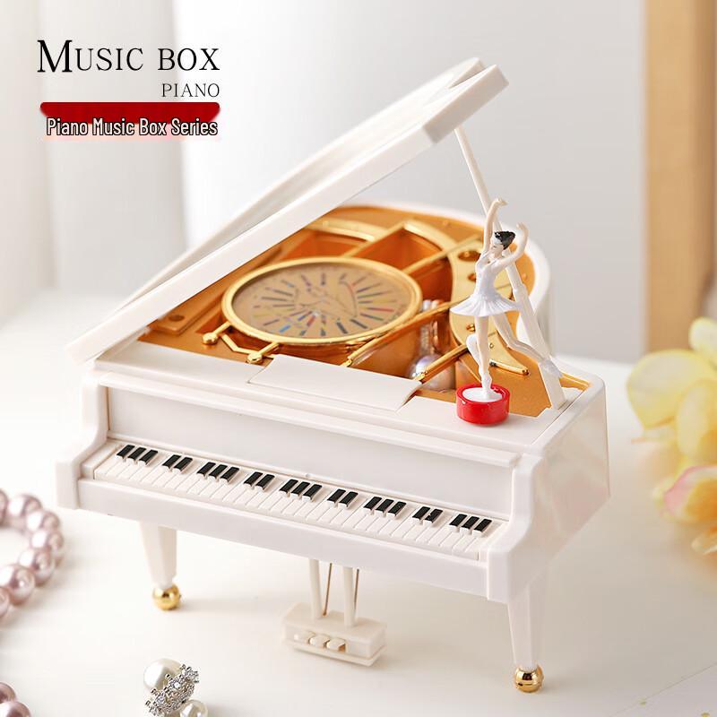 

Rotating Piano Music Box with Dancing Girl