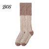 Warm Crew Socks for Winter Thickened Long Plush Women, Coral Fleece Socks, Cold Feet Relief Thermal Sleep Anti-static Contrast Color Indoor