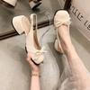 Baotou empty sandals women's new retro fashion temperament fashion single shoes one pedal lazy shoes tide