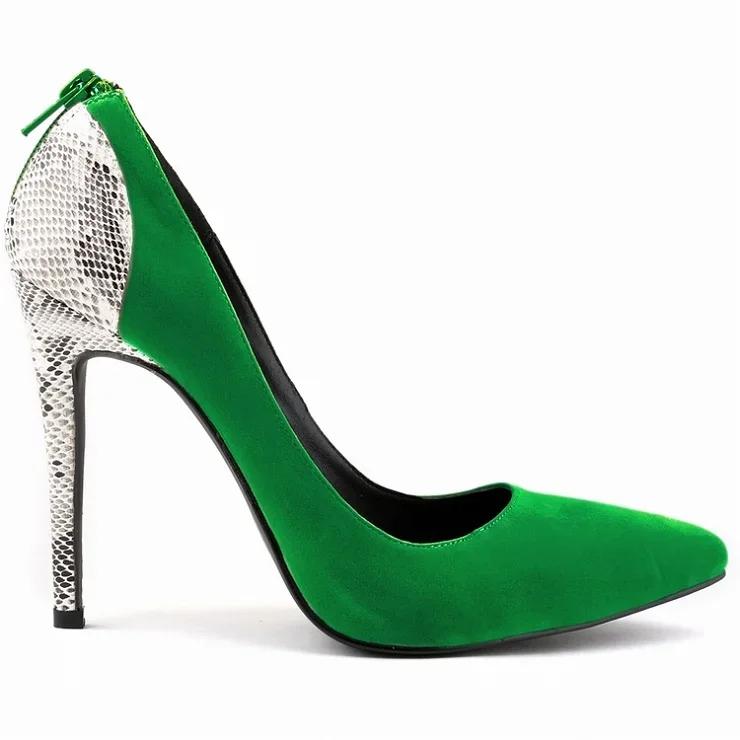 

Новые женские туфли-лодочки, сексуальные туфли с острым носком на высоком каблуке 11 см, бархатные туфли-лодочки со змеиным узором, женские туфли-лодочки черного и красного цвета для вечеринки и свадьбы 35