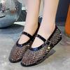 Fashion New 2024 Designer Sandals Water Diamond Rivet Shoe Women Flats Sandals Comfortable Lightweight Sandals Women Zapatos De Mujer