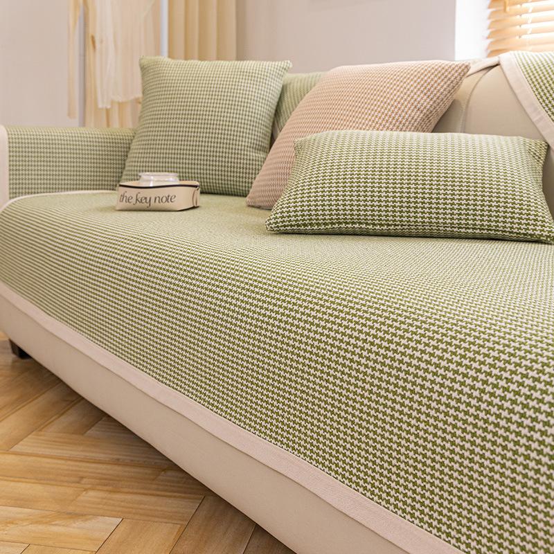 Cotton Sofa Cushion Four Seasons Universal Non-Slip Fabric Linen Coarse Cloth Modern Simple Cover Cover Backrest Cover Towel Cushion