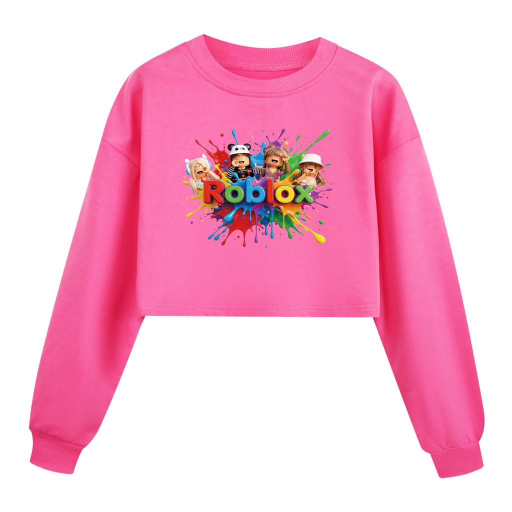 5575 Casual Fashion Kids Girls Roblox Printed Long Sleeves Sweatshirt