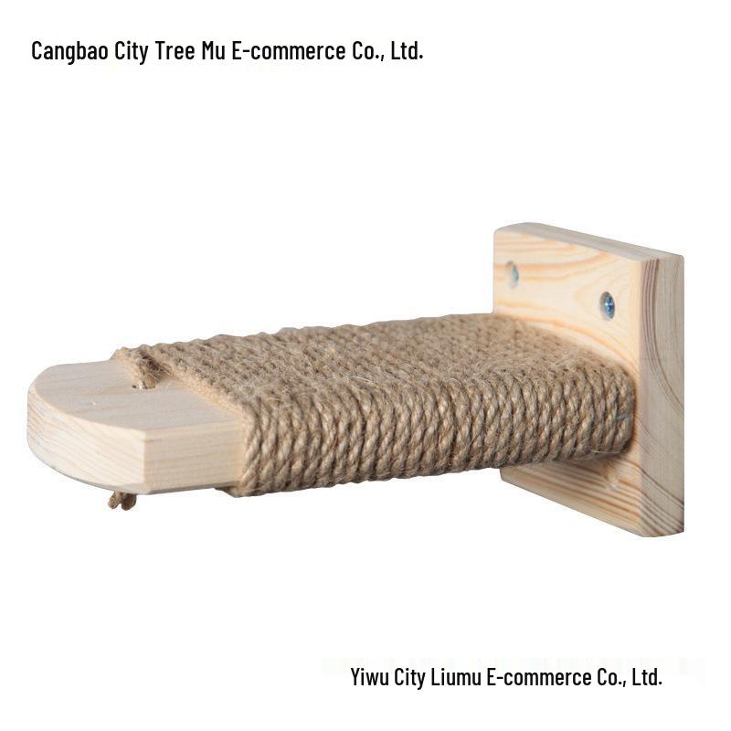 2026 Space-Saving Wall-Mounted Cat Tree & Climbing Frame with Solid Wood Platforms