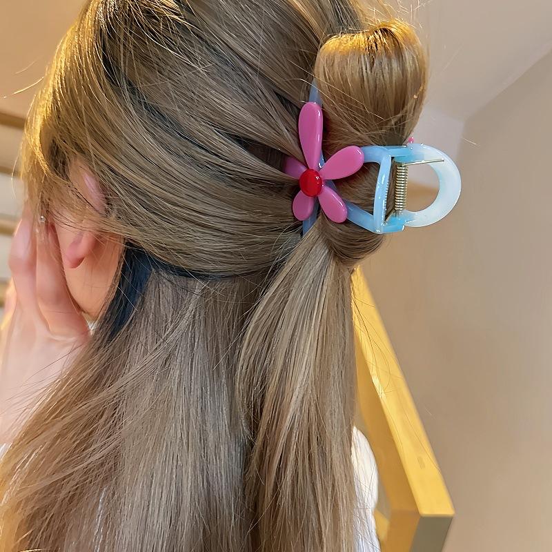 Early Spring Floral Acetate Hair Clip, Elegant Sunflower Shark Clip for Women, Fashion and Premium Hair Claw Clip