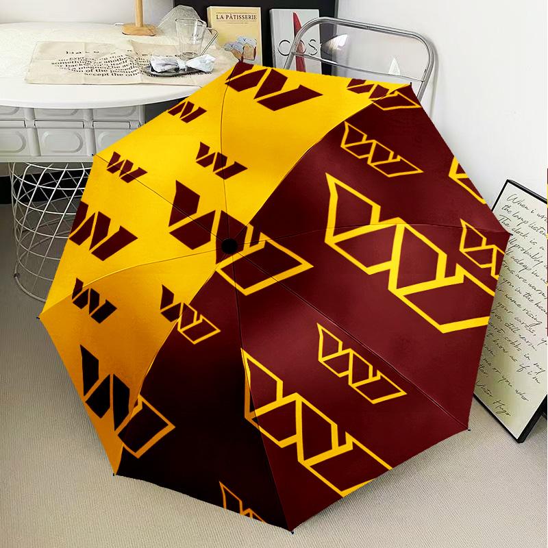 Redskins Football Club Design Umbrella Folding umbrella, automatic umbrella 8-Frame for Travel, camping Use Gift for Halloween Christmas