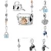 Newest Copper Romantic Valentine'S Day Locks And Keys Charm Bead Fit Original Pendant Bracelet Diy Women Jewelry