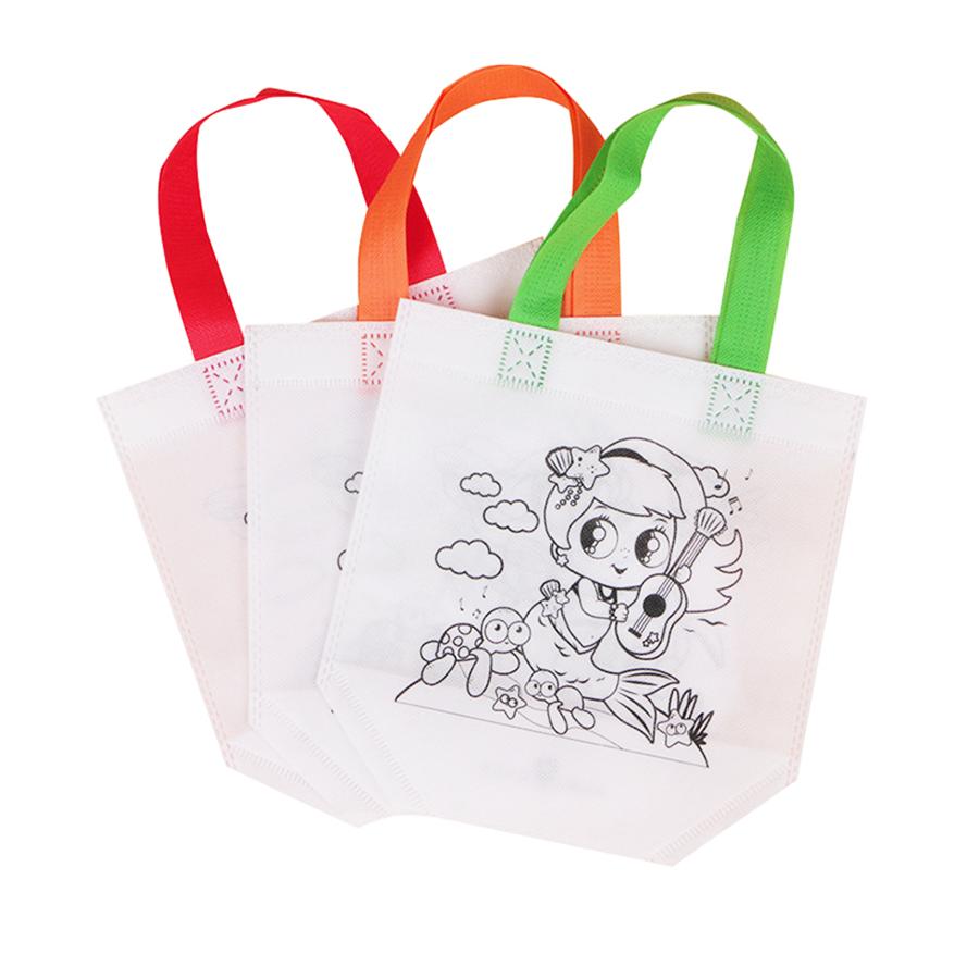 5/10/20pcs Double-sided Graffiti Bag & Colored Pen DIY Handcraft Coloring Painting Kit Birthday Party Creative Art Supplies XJM