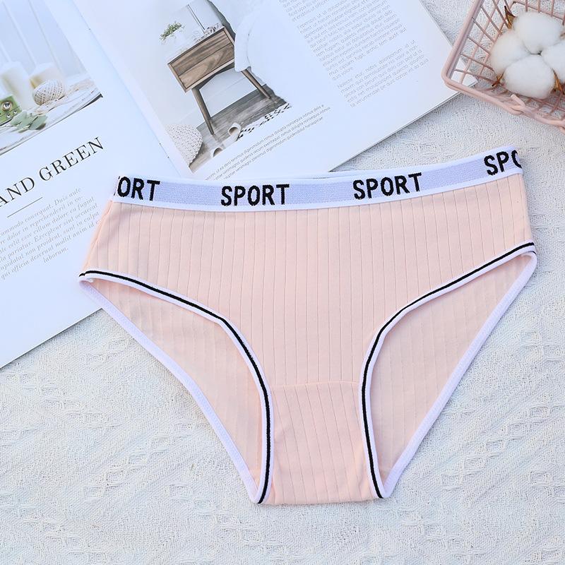 

Спортивное нижнее белье для девочек, трусики из чистого хлопка, дышащие, большого размера, со средней талией, треугольные, чистые, для женщин, трусики 3XL розовый