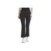 Adidas Solid Color Zippered Flared Slim Fit Casual Pants Women Bottoms Black IN6585
