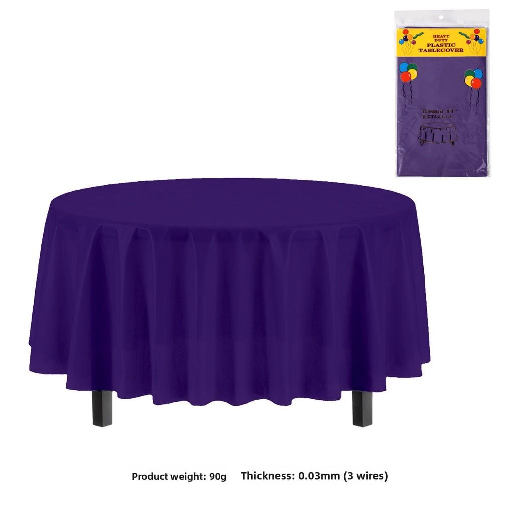 Classic Disposable Round Plastic Disposable Tablecloth With Waterproof Finish For Party Events And Hotel Use