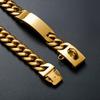 18mm Stainless Steel Cuban Link Dog Collar Gold Pet Chain Small Medium Dogs