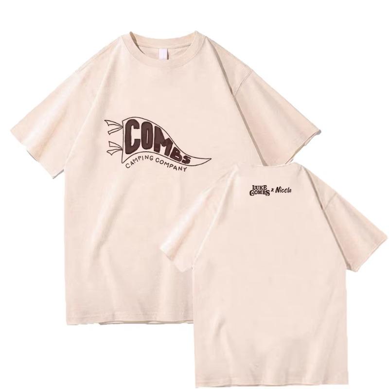 

Luke Combs Combs Camping Tee Graphic T Shirts Fashion Trend Vintage T-shirts Unisex Cotton Oversized T-shirt Summer Clothing S