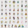 50Sheets/Set Cute Labbubu Stickers For Kids Cartoon Bubble Matt Graffiti Sticker