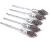 5Pcs Pointed Stainless Steel Wire Brushes Wheel Kit for Drill with 1/4"shank 0.3mm for Removal of Rust/Corrosion/Paint