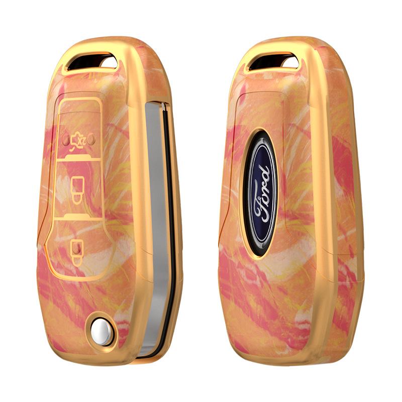 Guochao TPU Key Case for Ford: Fits Focus, Escort, Mondeo, Edge, and Ecosport