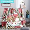 Custom Name Blanket Santa Snowman Friendship Blanket Bedding Blanket for Travel, Camping, Living Rooms, Offices, Sofas, Fan Christmas Gift